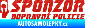 Samolepka Sponzor dopravní policie 004 3D karbon červený