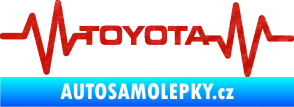 Samolepka Srdeční tep 022 toyota 3D karbon červený