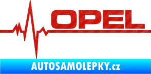 Samolepka Srdeční tep 036 pravá Opel 3D karbon červený