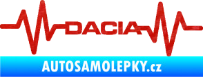 Samolepka Srdeční tep 044 levá Dacia 3D karbon červený