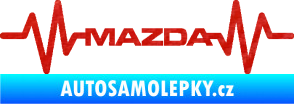 Samolepka Srdeční tep 059 Mazda 3D karbon červený