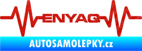 Samolepka Srdeční tep 063 Enyaq 3D karbon červený