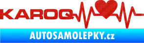 Samolepka Srdeční tep 068 levá Karoq 3D karbon červený