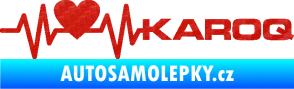 Samolepka Srdeční tep 068 pravá Karoq 3D karbon červený