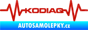 Samolepka Srdeční tep 071 Kodiaq 3D karbon červený