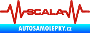 Samolepka Srdeční tep 075 Scala 3D karbon červený