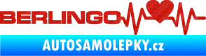 Samolepka Srdeční tep 092 levá Berlingo Citroen 3D karbon červený