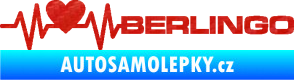 Samolepka Srdeční tep 092 pravá Berlingo Citroen 3D karbon červený