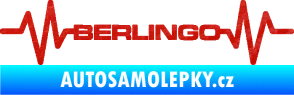 Samolepka Srdeční tep 093 Berlingo Citroen 3D karbon červený
