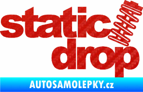 Samolepka Static drop 001 JDM styl 3D karbon červený