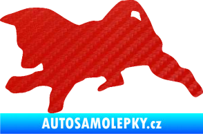 Samolepka Štěňátko 002 levá německý ovčák 3D karbon červený
