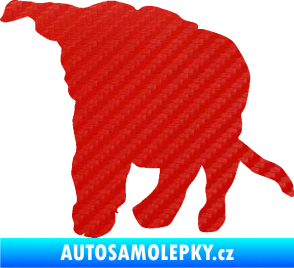 Samolepka Štěňátko 003 levá 3D karbon červený