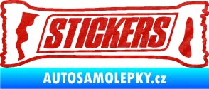 Samolepka Stickers nápis 3D karbon červený