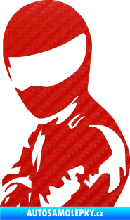 Samolepka Stig levá 3D karbon červený