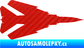 Samolepka Stíhací letoun 007 pravá MIG 3D karbon červený