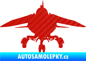 Samolepka Stíhací letoun 008  MIG 3D karbon červený