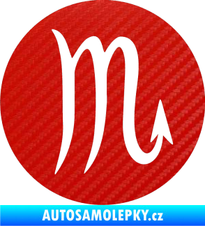 Samolepka Štír 001 - horoskop 3D karbon červený