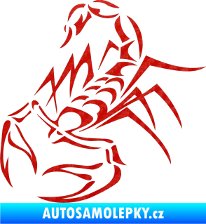 Samolepka Štír 017 levá 3D karbon červený