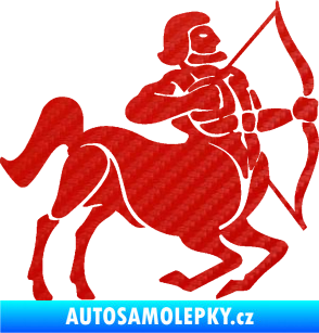 Samolepka Střelec 004 pravá 3D karbon červený