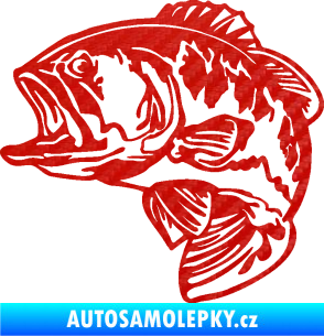 Samolepka Sumec 007 levá 3D karbon červený