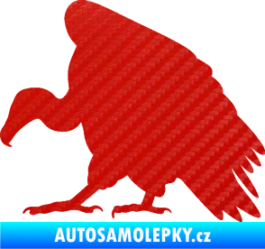 Samolepka Sup 001 levá 3D karbon červený