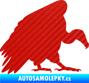 Samolepka Sup 001 pravá 3D karbon červený