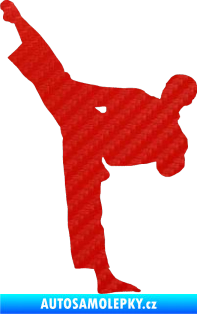 Samolepka Taekwondo 002 levá 3D karbon červený
