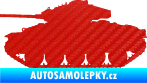 Samolepka Tank 001 levá WW2 3D karbon červený