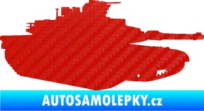 Samolepka Tank 002 pravá M1 Abrams 3D karbon červený