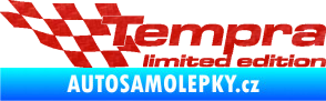 Samolepka Tempra limited edition levá 3D karbon červený