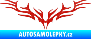 Samolepka Tetování 008 3D karbon červený