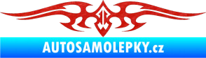 Samolepka Tetování 018 3D karbon červený