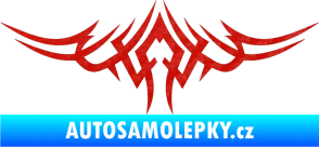 Samolepka Tetování 019 3D karbon červený