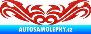 Samolepka Tetování 036 3D karbon červený