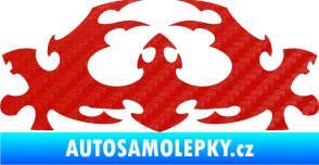 Samolepka Tetování 039 3D karbon červený