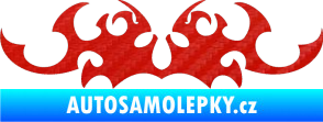 Samolepka Tetování 040 3D karbon červený
