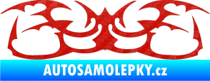 Samolepka Tetování 044 3D karbon červený