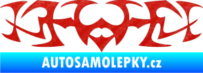 Samolepka Tetování 047 3D karbon červený