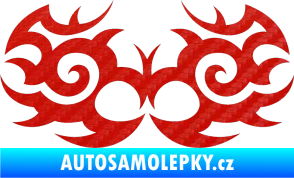 Samolepka Tetování 056 3D karbon červený