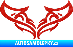 Samolepka Tetování 063 3D karbon červený