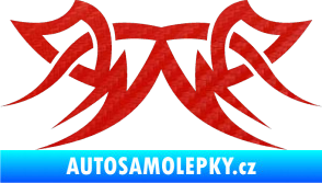 Samolepka Tetování 064 3D karbon červený