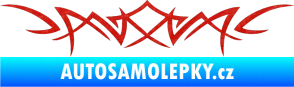 Samolepka Tetování 068 3D karbon červený