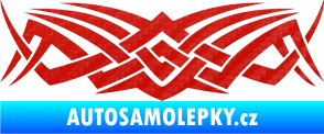 Samolepka Tetování 076 3D karbon červený
