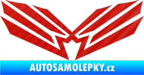 Samolepka Tetování 077 3D karbon červený