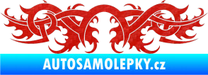 Samolepka Tetování 079 3D karbon červený