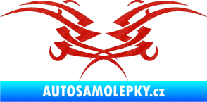 Samolepka Tetování 082 3D karbon červený