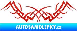 Samolepka Tetování 087 3D karbon červený