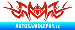 Samolepka Tetování 101 3D karbon červený