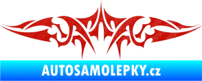 Samolepka Tetování 120 3D karbon červený