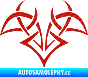 Samolepka Tetování 124 3D karbon červený